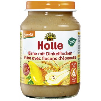 Detská bio výživa (príkrm) hruška a špaldové vločky od 6. mesiaca